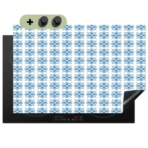 Zee - Sfeer - Blauw - Wit Inductie beschemer met haakjes klein 777 -3d