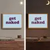 Speels - Boodschap - Blauw Light Box met batterij (Wandlamp) middel -sfeer3
