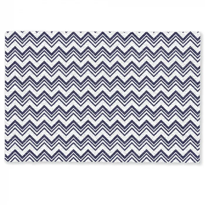Oceaan - Golven - Blauw - Wit Deurmat klein 898 -zkaufland3d