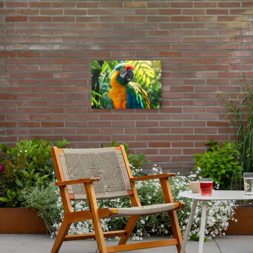 Ara in de Tropen Tuinposter op houten frame 2 cm dik klein -sfeer3