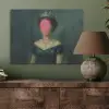 Kroon - Roze druipend verf - Portret PET vilt klein -sfeer2