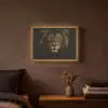 Leeuw - Goud - Druppels Light Box met batterij (Wandlamp) middel -sfeer4