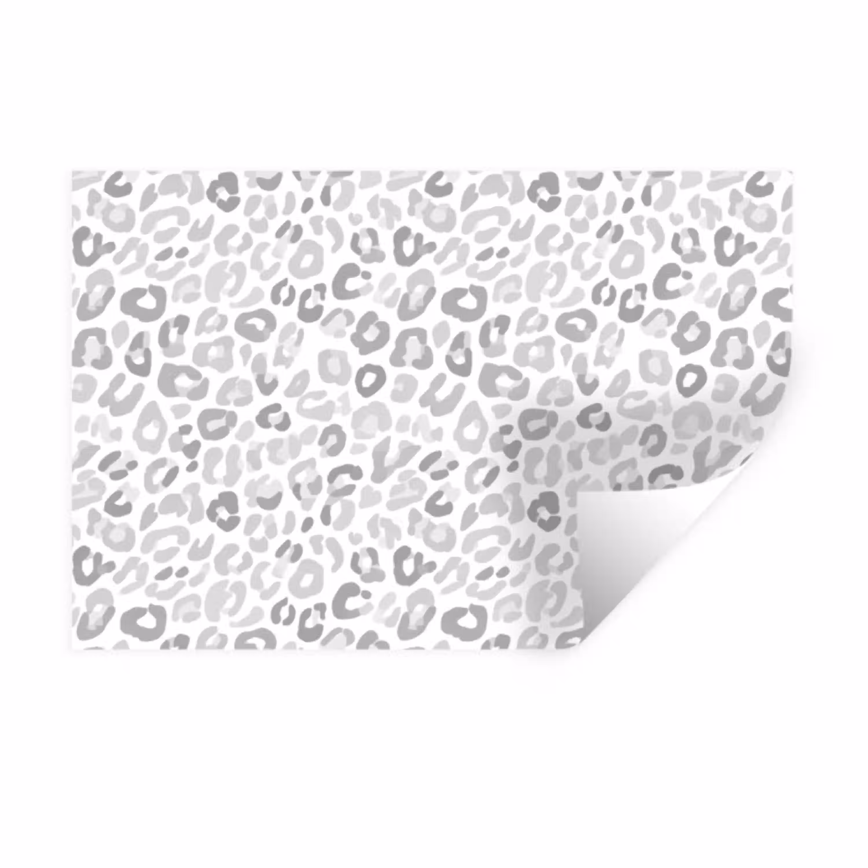 Luipaard - Motief - Grijs Muursticker klein 286 -3d