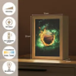 Basketbal - Vuur - Vlammen - Groen Light Box met kabel klein -USP_DE