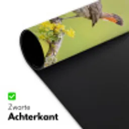 Vogel - Tak - Natuur - Kleurrijk Muismat XXL klein -sfeer2