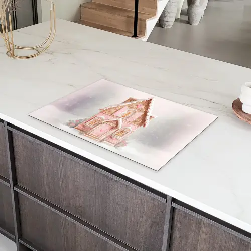 Huisje - Suiker - Pastel Inductie beschermer vinyl 3mm klein -sfeer8