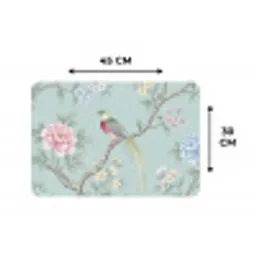 Vogel - Bloemen - Kleurrijk Placemat vinyl groot -specs