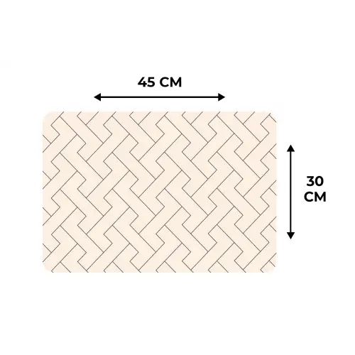 Beige - Zigzag - Patroon Placemat vinyl groot 368 -specs
