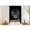 Dieren - Zwart - Luipaard - Wit - Wild fotobehang vinyl groot -bed