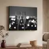 Bubbels - Proosten - Champagneglazen - Stadslichten Textielframe - compleet frame klein -sfeer3