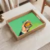 Whisky - Glas - Hand - Groen Dienblad Rechthoek middel -sfeer1