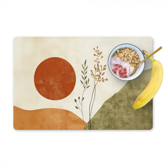 Zon - Abstract - Takken - Oranje Placemat vinyl groot -zzzproduct_Kitchenyeah-website