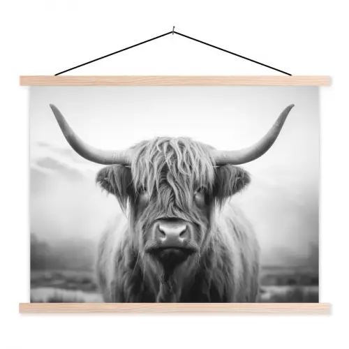 HOOFD textielposter latten blank klein -3d