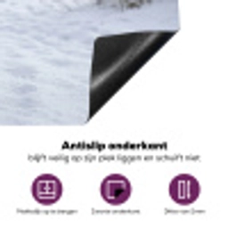 Duinen - Sneeuw - Strand - Winter - Serene Inductie beschermer vinyl 3mm klein -zzzzzzz-cc-onderkant