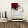 Rood - Marmer - Abstract - Goud - Modern aluminium wit klein -sfeer1
