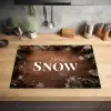 Sneeuw - Houtlook - Quote - Let it snow Inductie beschermer vinyl 3mm klein -sfeer5
