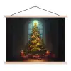 Kerstboom - Cadeau - Kerst - Winter textielposter latten blank klein -3d