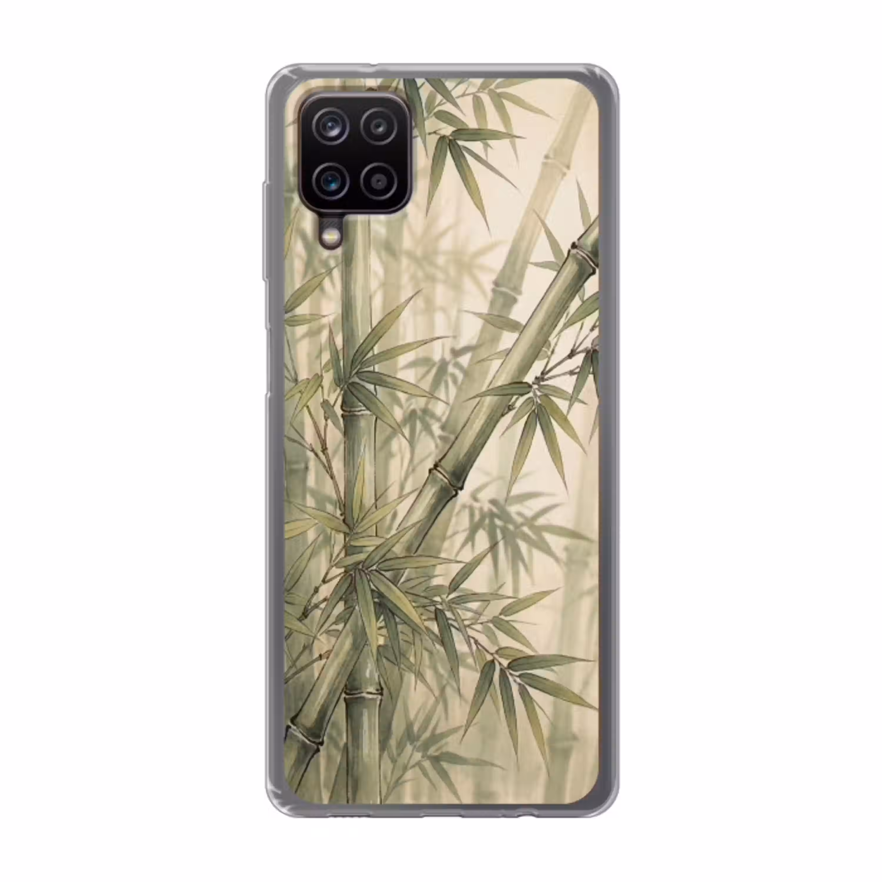 Bamboe - Bladeren - Aziatisch - Groen - Natuur Telefoonhoesje Samsung Galaxy A12 klein -3d
