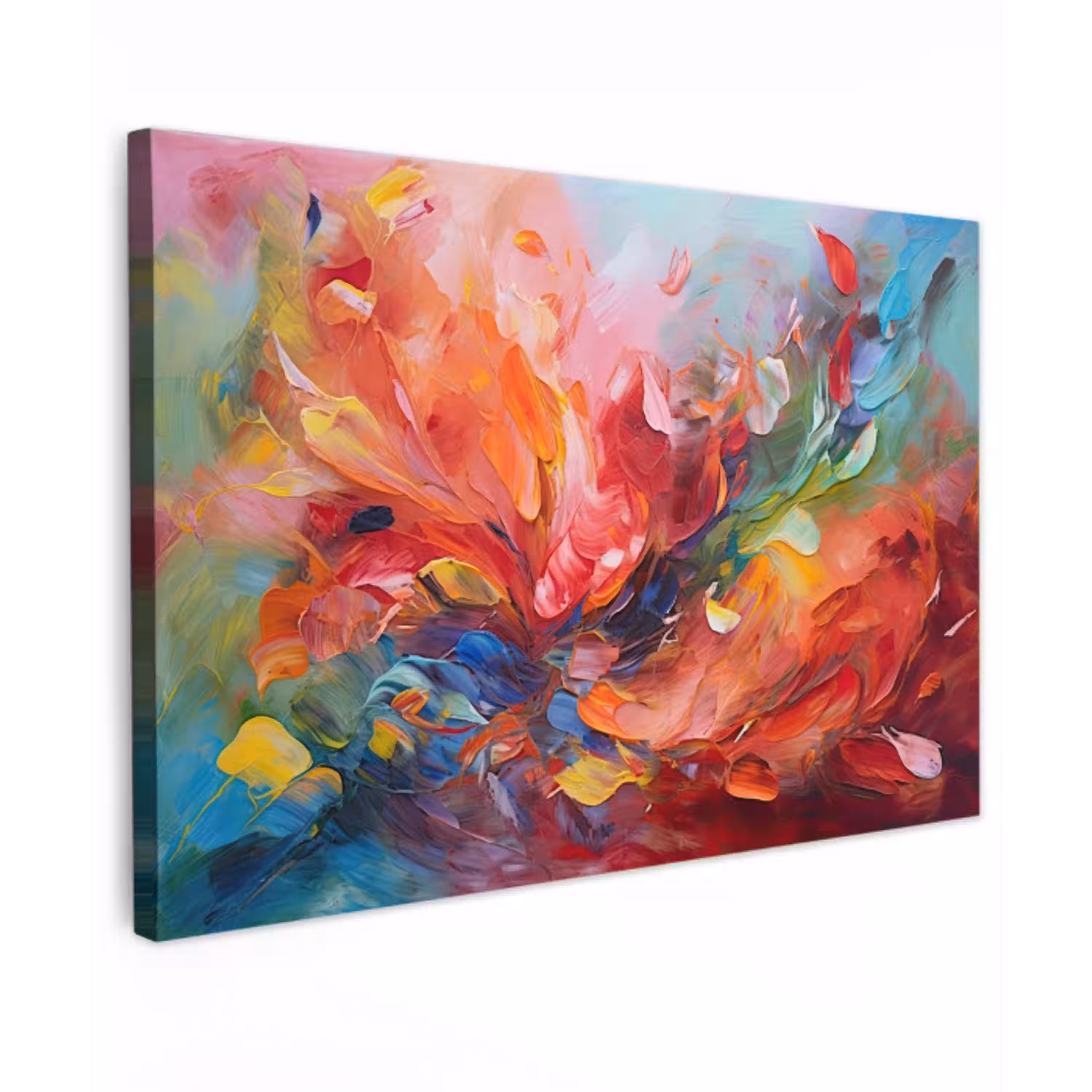 Olieverf - Kunst - Abstract - Kleurrijk canvas 2cm klein -z3d