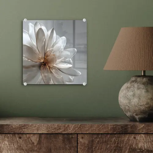 Bloem - Wit - Neutraal plexiglas 5mm klein -sfeer3