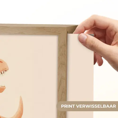Dino - T-Rex - Oranje Light Box met batterij (Wandlamp kind) middel -USP_websiteprintNL