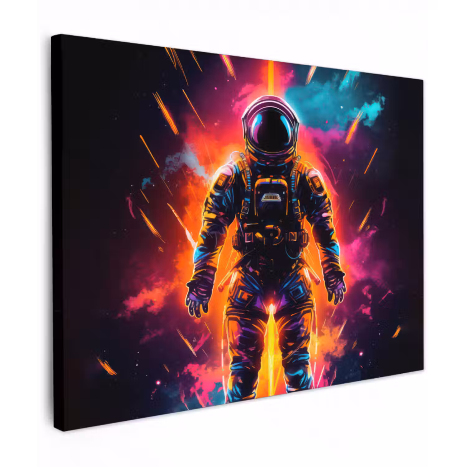 Leinwandbild - Astronaut - Neon - Spiele - Weltraum