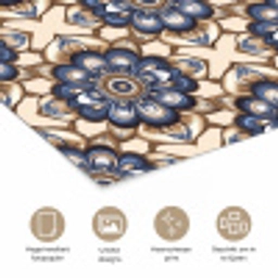 Floraal - Ornament - Blauw poster papier klein 62 -closeup_NL