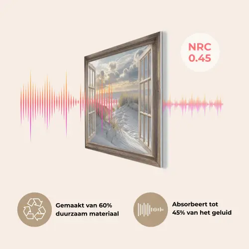 Doorkijk - Strand - Duinen - Zee - Natuur PET vilt klein -USP_NL