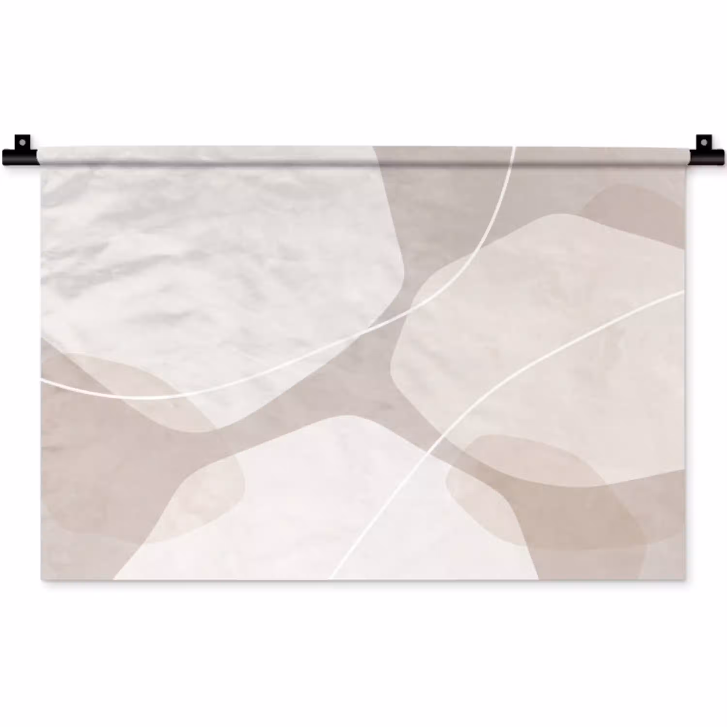 Abstract - Vormen - Beige Wandkleed katoen klein -zz3d
