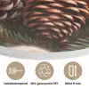 Dennenappels - Boom - Winter - Natuur - Bruin Akoestische PET Vilt - Rond klein -closeup_NL