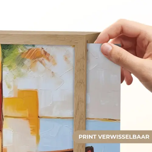 Abstract - Kunst - Boot - Kleuren Light Box met batterij (Wandlamp) middel -USP_websiteprintNL