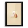 Alpaca - Egel - Bruin - Knuffelen fotolijst zwart zonder passe partout klein -3d