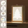 Japandi - Kerstboom - Beige - Kerstversiering Light Box met kabel (Wandlamp) klein -USP_websiteoverzichtNL