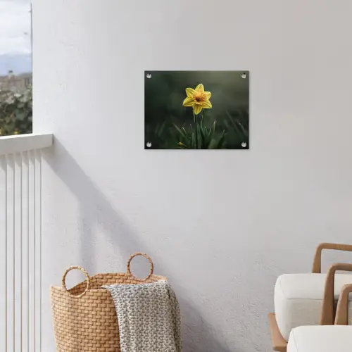 Bloem - Narcis - Gras - Geel tuinposter los doek klein -sfeer8