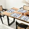 Jungle - Beplanting - Blauw Placemat vinyl groot 368 -zzsfeer4_Kitchenyeah-website