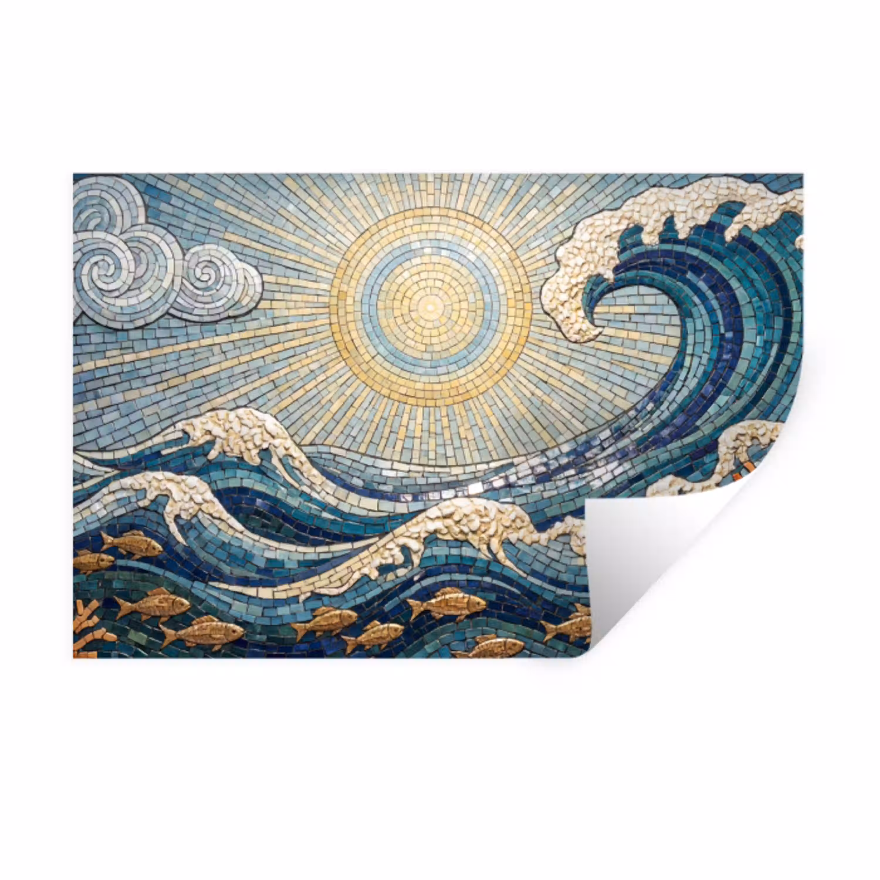 Onderwater - Koraal - Vis - Natuur - Kunst Muursticker klein -3d