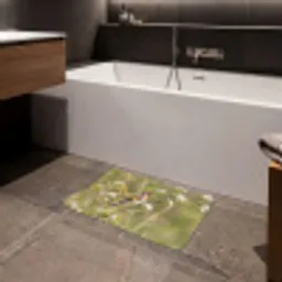 Putter - Bloesem - Lente - Natuur - Kleurrijk Badmat klein -sfeer3
