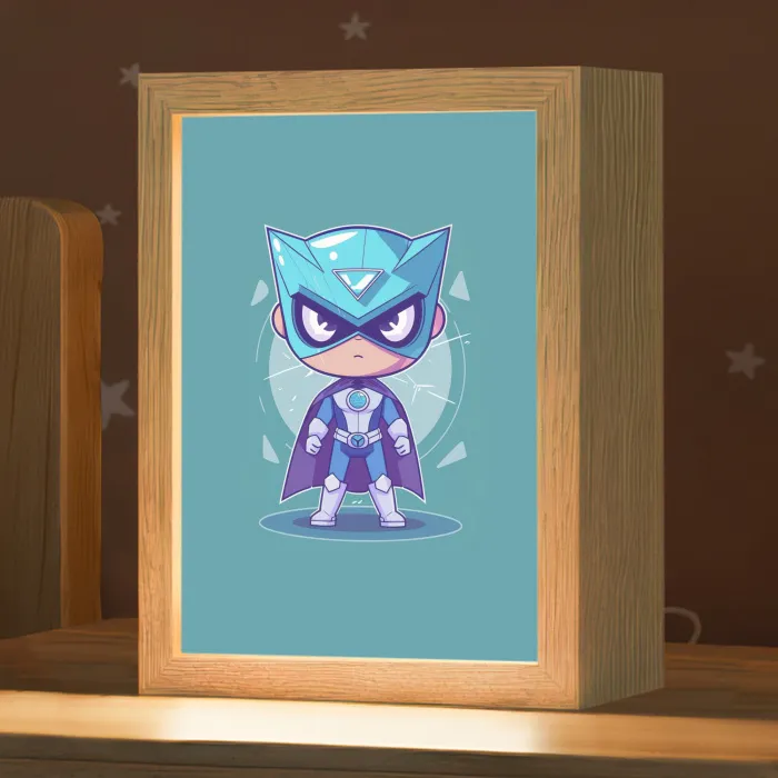 Superheld - Blauw - Jongens Light Box met kabel klein -zzz_3d_website