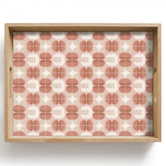 Retro - Klassiek - Roze Dienblad Rechthoek middel 911 -z3d_shopping