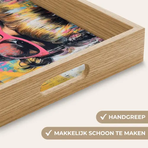Zonnebril - Vrouw - Kleurrijk - Verfspetters Dienblad Rechthoek middel -USP_HandgreepNL