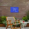 Blauw - I am that woman - Sierlijk - Minimalistisch Tuinposter op houten frame 2 cm dik klein -sfeer3