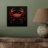 Krab - Rood - Vissen - Schaaldieren aluminium wit klein -sfeer2