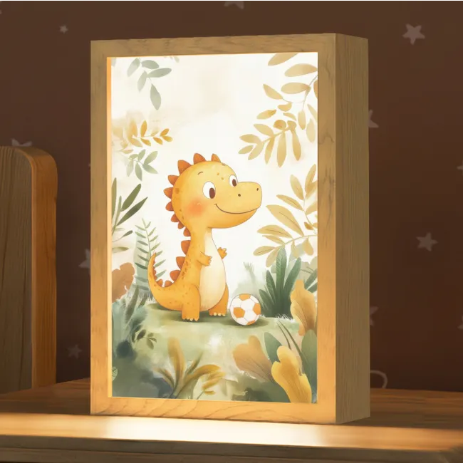 Kids’ Night Light - Dino - Football - Orange
