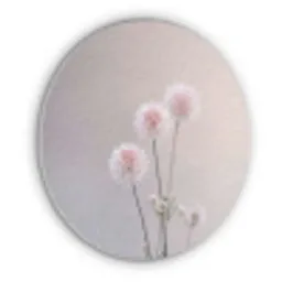 Bloemen - Bollen - Roze Akoestische PET Vilt - Rond klein -3d