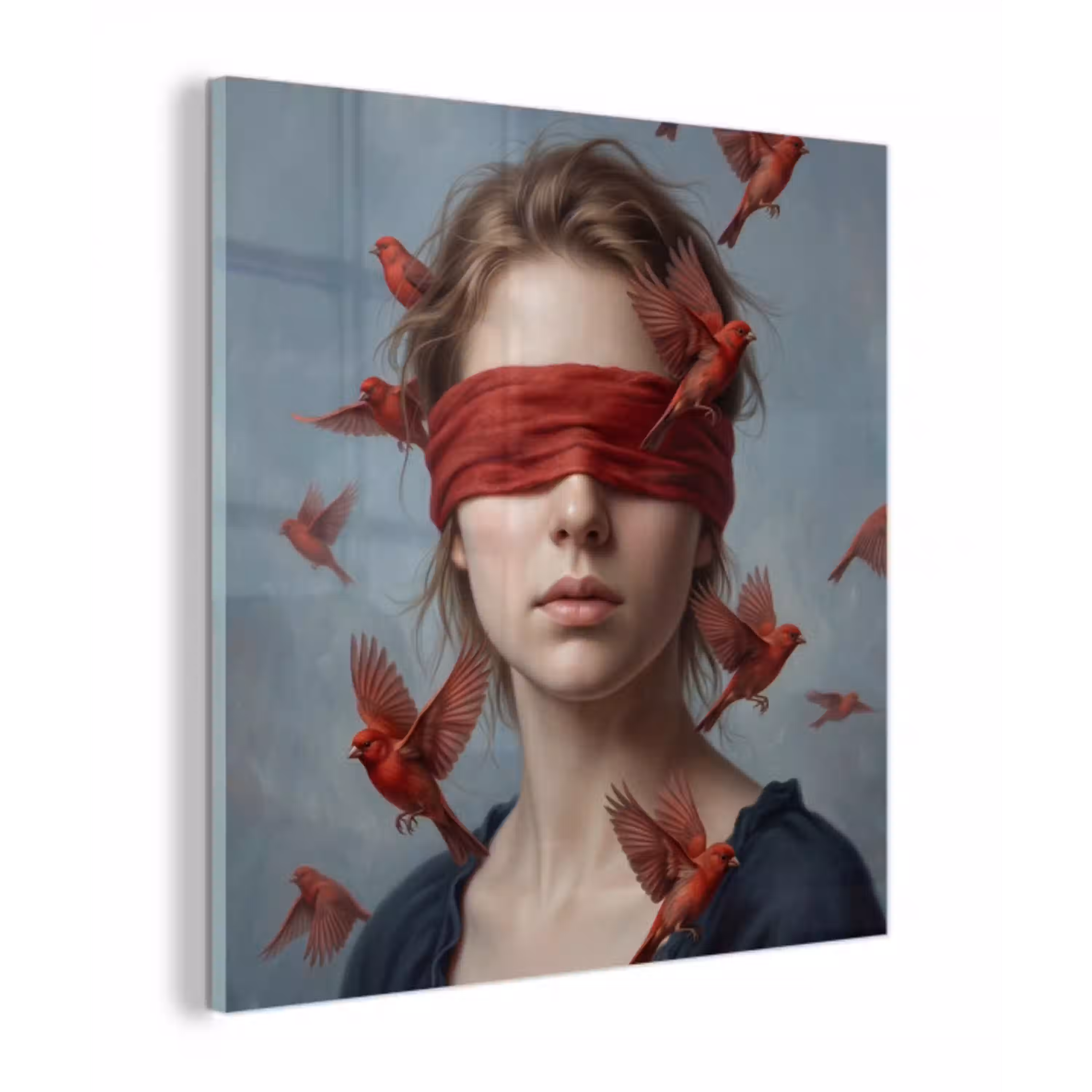 Portret - Krachtig - Rood plexiglas 5mm klein -z3d