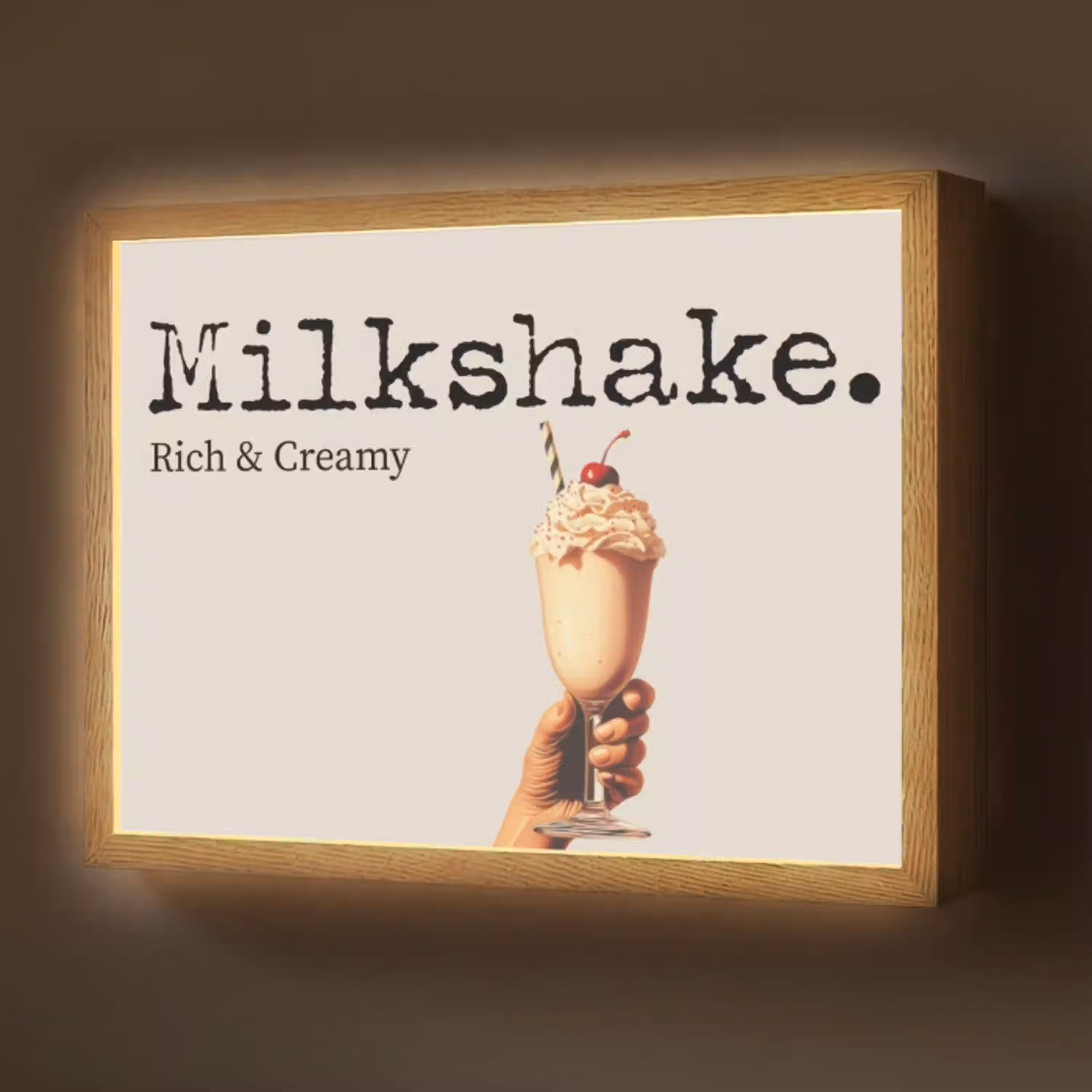 Milkshake - Kers - Rietje Light Box met batterij (Wandlamp) middel -z3d_website