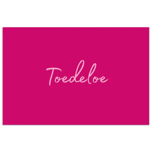 Toedeloe - Roze poster papier klein -3d