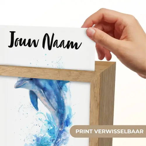 Dolfijn - Water - Blauw Light Box met kabel (Kinderlampje) klein -USP_websiteprintNL