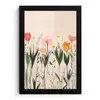 Pasteltinten - Bloemen - Illustratie fotolijst zwart zonder passe partout klein -3d