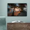 Palmbomen - Hangmat - Strand - Zonsondergang canvas 2cm klein -sfeer4